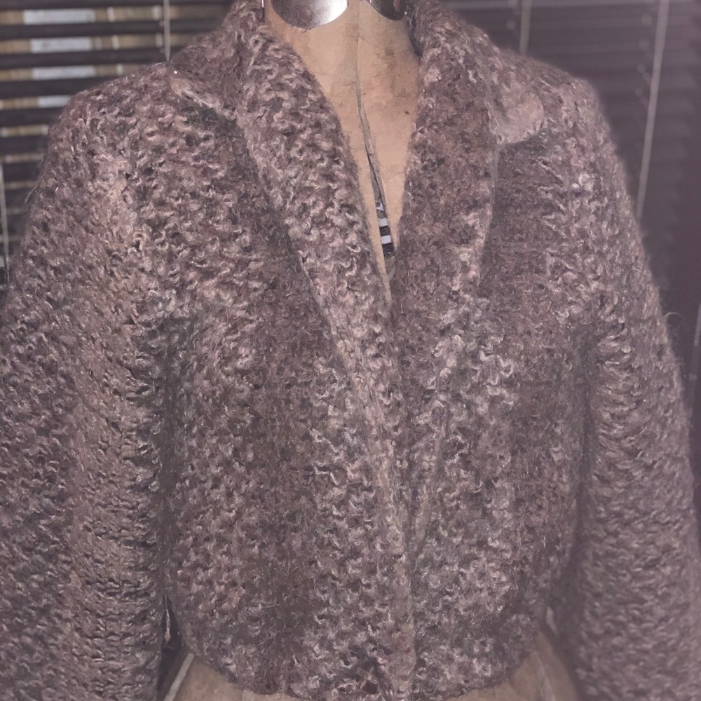 Nice furry mo hair sweater.